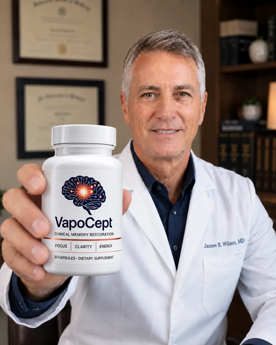 Dr. James R. Wilson reviewing Vapocept